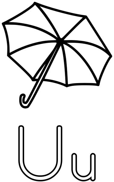 Umbrella Coloring Page